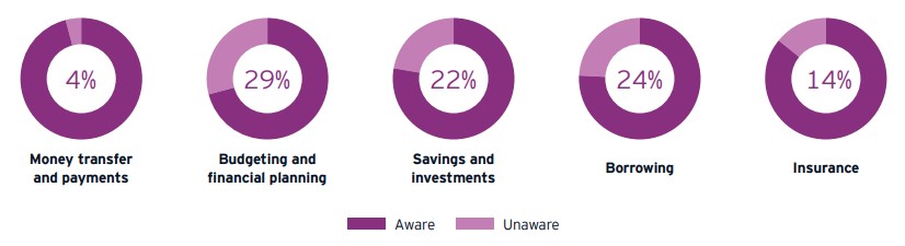 Consumer awareness of Fintech services