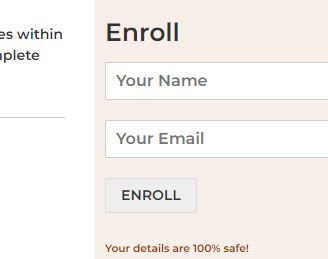 Course Enrollment Screenshot